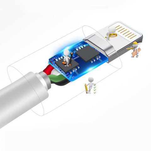 Przewód kabel do iPhone USB - Lightning 3A 1m biały DUDAO