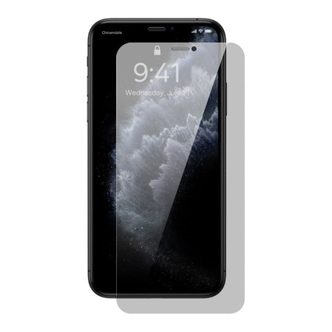 Szkło hartowane do iPhone 11 Pro Max / iPhone XS Max + pozycjoner montażowy BASEUS