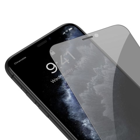 Szkło hartowane do iPhone 11 Pro Max / iPhone XS Max + pozycjoner montażowy BASEUS