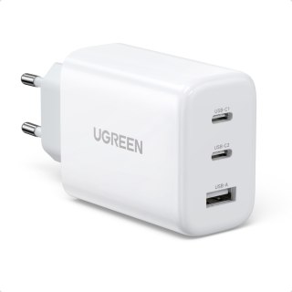 Szybka ładowarka sieciowa 2x USB-C USB 65W PD QC biała UGREEN