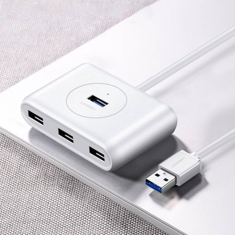 Wielofunkcyjny HUB rozdzielacz portów USB - 4x USB 3.0 1m biały UGREEN