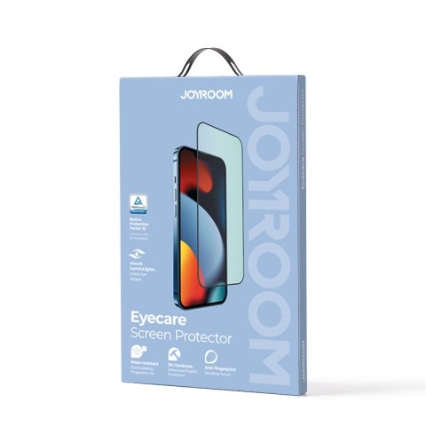 Zielone szkło hartowane do iPhone 14 Plus z filtrem Anti Blue Light na cały ekran Knight JOYROOM