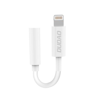 Adapter audio przejściówka do słuchawek iPhone z Lightning na mini jack 3,5 mm biały DUDAO