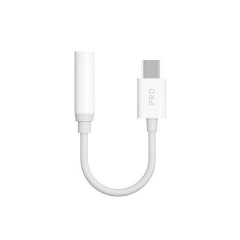 Adapter audio przejściówka do słuchawek z USB-C na mini jack 3,5 mm biały DUDAO