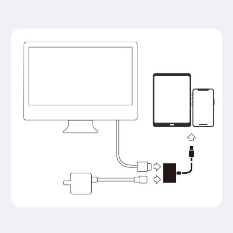 Adapter przejściówka z iPhone Lightning na HDMI FullHD + Lightning biały JOYROOM