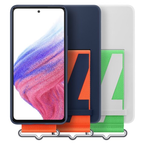 Etui pokrowiec z paskiem do Galaxy A53 5G Strap Silicone Cover biały SAMSUNG