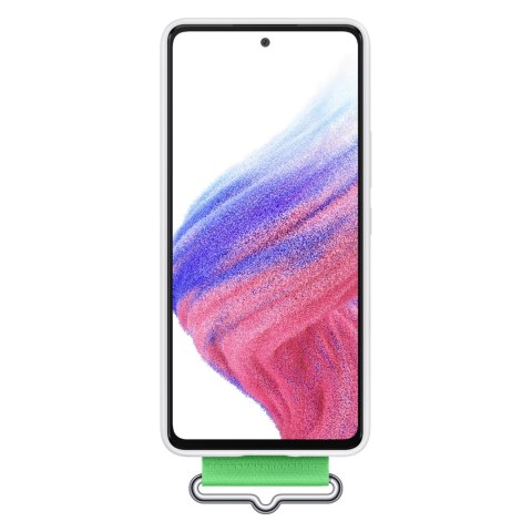 Etui pokrowiec z paskiem do Galaxy A53 5G Strap Silicone Cover biały SAMSUNG