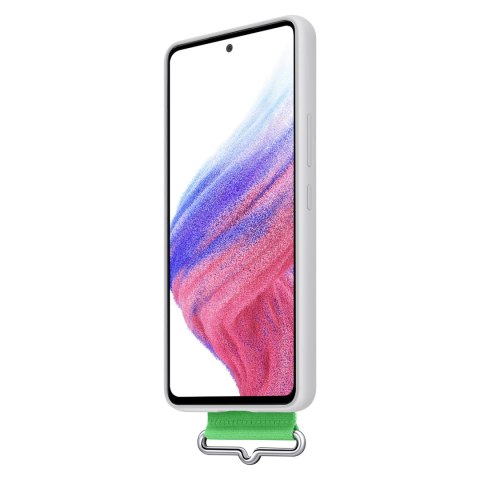 Etui pokrowiec z paskiem do Galaxy A53 5G Strap Silicone Cover biały SAMSUNG