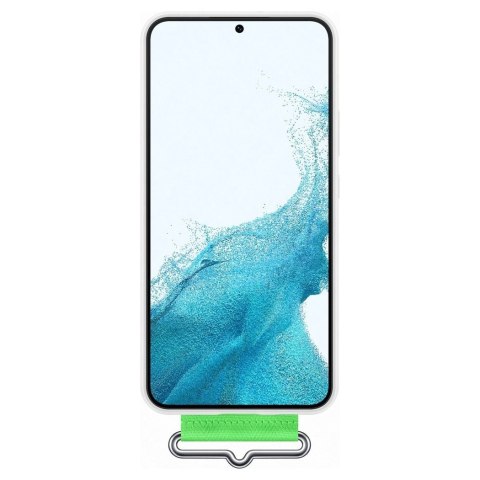 Gumowe silikonowe etui pokrowiec do Galaxy S22+ Silicone Cover biały SAMSUNG