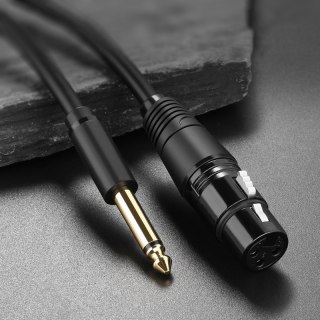 Kabel audio przewód do mikrofonu XLR (żeński) - 6.35mm jack (męski) 5m UGREEN