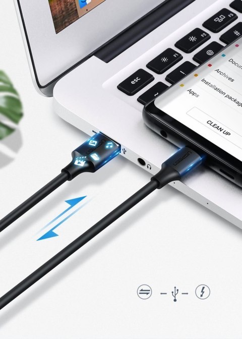 Kabel przewód USB - USB-C 2A 0.5m czarny UGREEN