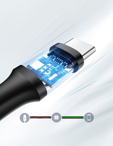 Kabel przewód USB - USB-C 2A 0.5m czarny UGREEN