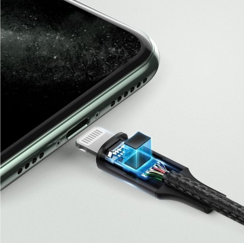 Kabel przewód audio AUX do iPhone MFI Lightning - 3.5 mmmini jack 1m szary UGREEN