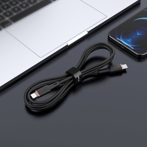 Kabel przewód do iPhone MFI USB-C - Lightning 30W 3A 1.2m czarny ACEFAST