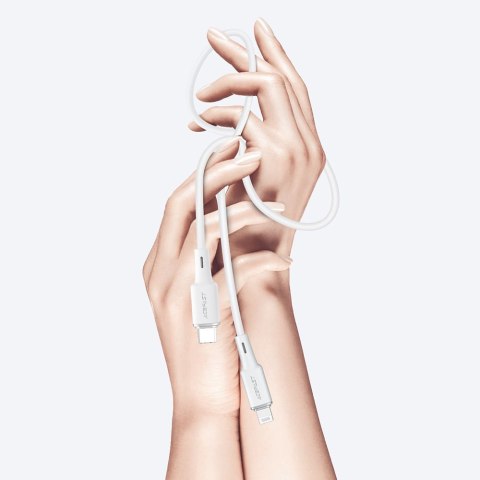 Kabel przewód do iPhone MFI USB-C - Lightning 30W 3A 1.2m czarny ACEFAST