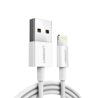 Kabel przewód do iPhone USB - Lightning MFI 1m 2.4A biały UGREEN