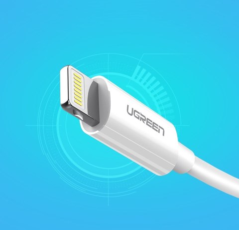 Kabel przewód do iPhone USB - Lightning MFI 1m 2.4A biały UGREEN