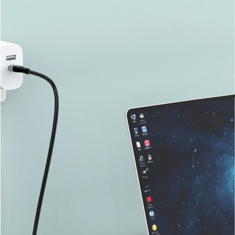 Kabel przewód do iPhone do szybkiego ładowania USB-C - Lightning PD 20W 1m czarny DUDAO