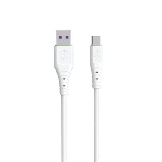 Kabel przewód elastyczny USB - USB-C 6A 1m biały DUDAO