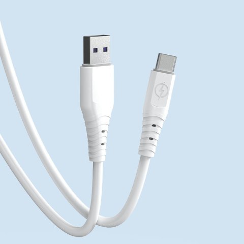 Kabel przewód elastyczny USB - USB-C 6A 1m biały DUDAO