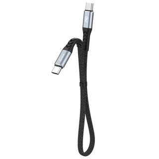 Kabel przewód płaski króki USB-C - USB-C L10C PD 100W 23cm czarny DUDAO