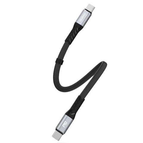 Kabel przewód płaski króki USB-C - USB-C L10C PD 100W 23cm czarny DUDAO