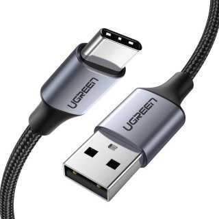 Kabel przewód w mocnym oplocie USB - USB-C QC 3.0 3A 2m szary UGREEN