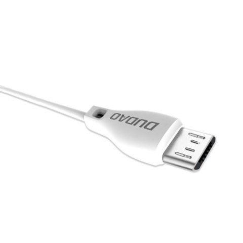 Przewód kabel USB - micro USB 2.4A 1m biały DUDAO