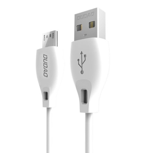 Przewód kabel USB - micro USB 2.4A 2m biały DUDAO