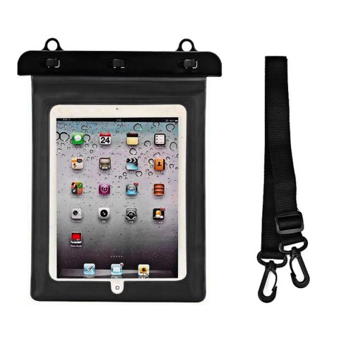 Etui wodoszczelne na tablet PVC z regulowanym paskiem Outdoor - czarne HURTEL