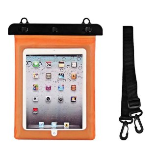 Etui wodoszczelne na tablet PVC z regulowanym paskiem Outdoor - pomarańczowe HURTEL