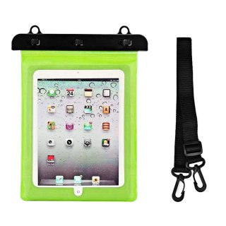 Etui wodoszczelne na tablet PVC z regulowanym paskiem Outdoor - zielone HURTEL