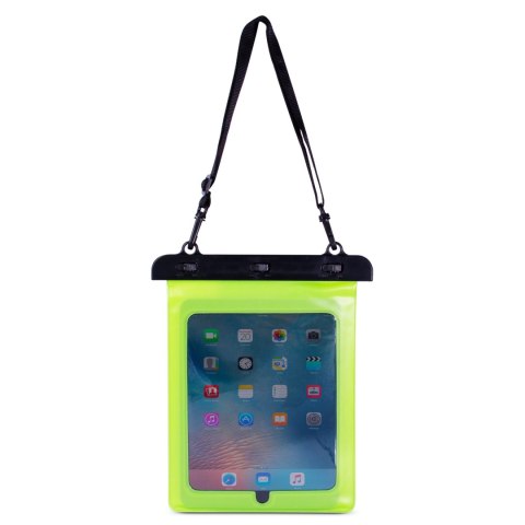 Etui wodoszczelne na tablet PVC z regulowanym paskiem Outdoor - zielone HURTEL