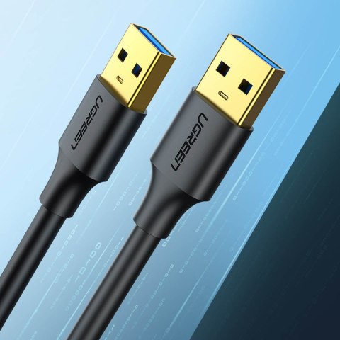 Kabel przewód USB-A 3.0 5Gb/s 0.5m czarny UGREEN