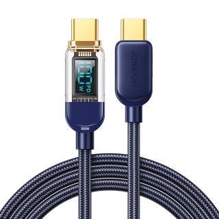 Kabel przewód USB-C do szybkiego ładowania i transferu danych 100W 1.2 m niebieski JOYROOM