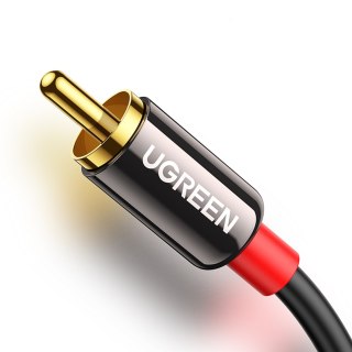 Kabel przewód audio 3.5 mm mini jack - 2RCA 1.5m czarny UGREEN