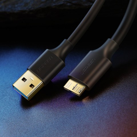 Kabel przewód do dysku USB-A 3.0 - Micro USB-B SuperSpeed 5Gb/s 2m czarny UGREEN