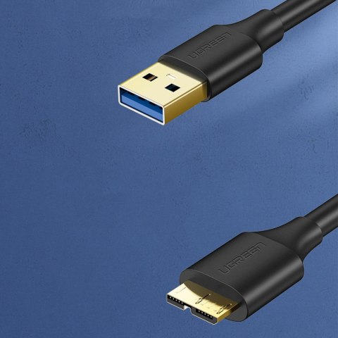 Kabel przewód do dysku USB-A 3.0 - Micro USB-B SuperSpeed 5Gb/s 2m czarny UGREEN