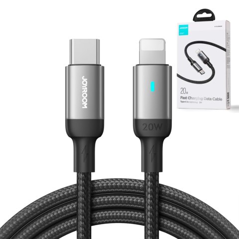 Kabel przewód do iPhone USB-C - Lightning A10 Series 20W 1.2m czarny JOYROOM