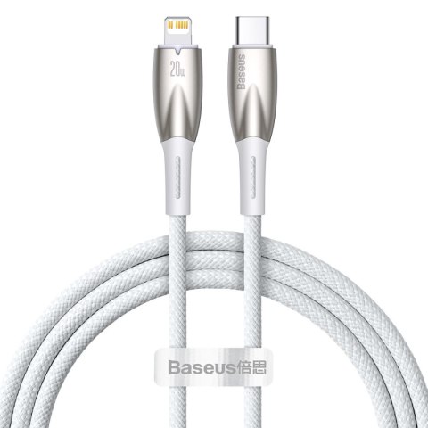 Kabel przewód do szybkiego ładowania iPhone USB-C - Lightning 480Mb/s PD 20W 1m biały BASEUS