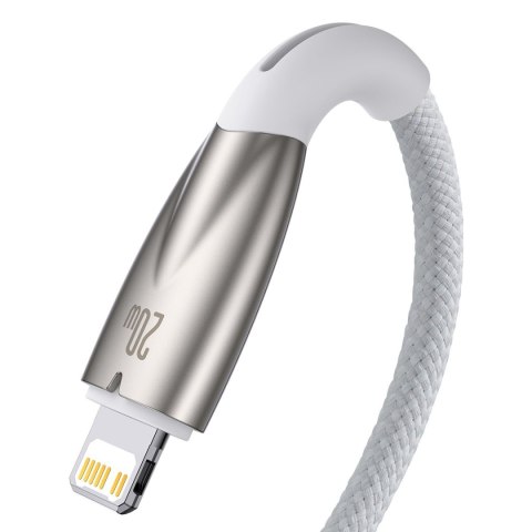 Kabel przewód do szybkiego ładowania iPhone USB-C - Lightning 480Mb/s PD 20W 1m biały BASEUS