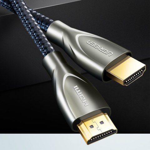 Wytrzymały kabel przewód HDMI 2.0 4K 60Hz w oplocie 1m szary UGREEN