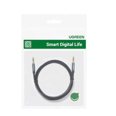 Wytrzymały kabel przewód audio AUX w oplocie minijack 3.5 mm 1m niebieski UGREEN