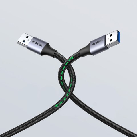 Wytrzymały kabel przewód w oplocie USB 3.0 5Gb/s 0.5m szary UGREEN