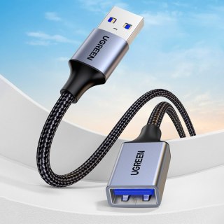 Wytrzymały przedłużacz kabla przewodu USB 3.0 5Gb/s 0.5m szary UGREEN