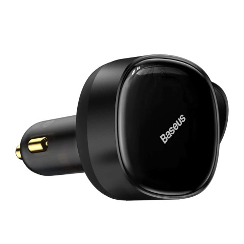 2w1 Ładowarka samochodowa 33W 2x USB-C Enjoyment czarna BASEUS