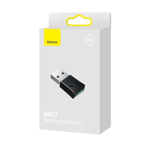 Adapter konektor nadajnik odbiornik Bluetooth 5.3 USB zasięg 20m czarny BASEUS