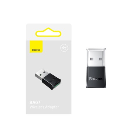 Adapter konektor nadajnik odbiornik Bluetooth 5.3 USB zasięg 20m czarny BASEUS