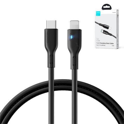 Kabel do iPhone ze wskaźnikiem LED USB-C - Lightning 20W 1.2m czarny JOYROOM