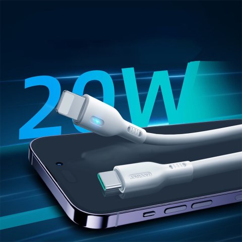 Kabel do iPhone ze wskaźnikiem LED USB-C - Lightning 20W 2m biały JOYROOM